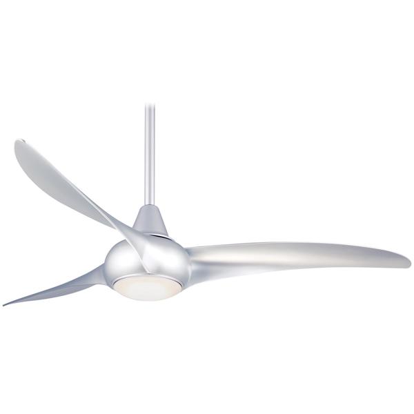 Minka Aire F844-SL Ceiling Fan 52 In Silver Finish Etched Lens 3-Blade