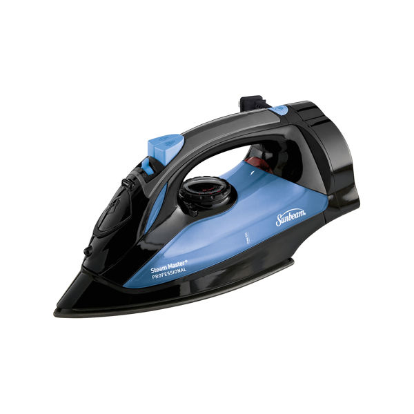 Sunbeam GCSBSM423 Steam Iron 1200W Non-Stick Black and Blue Anti-Drip