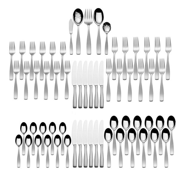 Mikasa 5072172 Flatware Set 80 Pc Complete Service for Meridian Frost Chloe and Merino