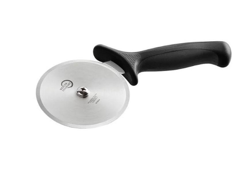 Mercer Culinary M18604BK Pizza Cutter 4 Inch Black Handle Stainless Steel Ergonomic Design