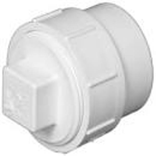 LASCO D112060 Adapter Cleanout 6 Inch Fitting with Plug PVC