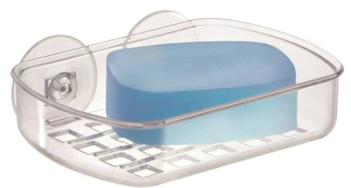 InterDesign 19600 Clear Plastic Suction Soap Dish