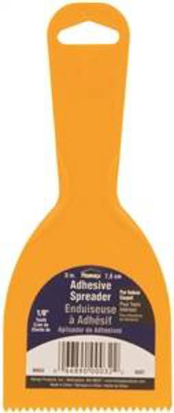 HOMAX GROUP 00032 Heavy Duty Adhesive Spreader Knife 1/8 In Notch Polystyrene Yellow