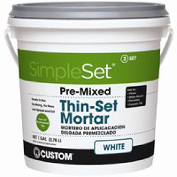 Custom Building Products STTSW1-2 Thin Set Premix Mortar 1 Gal White