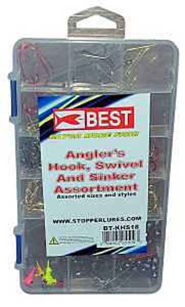 GSM KE-BST-BT-KHS18 Fishing Kit Assorted Hooks, Swivels, and Sinkers