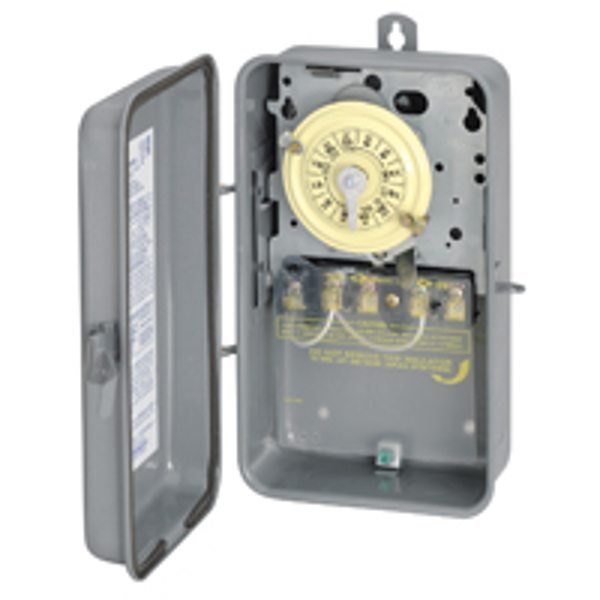 Intermatic Inc T104R Electromechanical Timer 208-277V 40A 1-23 Hr 1-12 Cycles Per Day