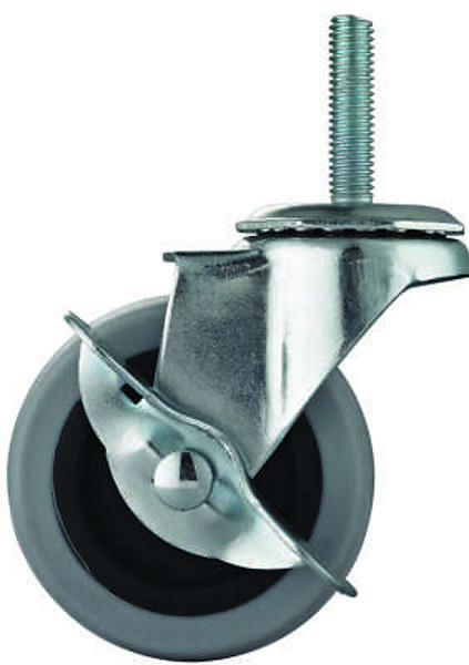 ProSource JC-N08-G Caster Wheel 3 In Thermoplastic Rubber Gray 130 Lb Capacity