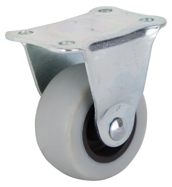 ProSource JC-N01-G Rigid Plate Caster 2 In With Brake 105 Lb Capacity Thermoplastic Rubber
