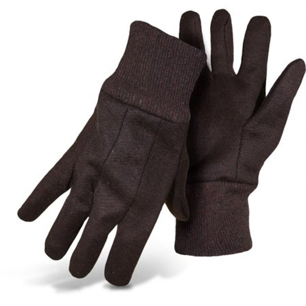 BOSS MFG CO 4020-6 Brown Gloves Large Straight Thumb Clute Cut Knit Wrist Cuff Polyester