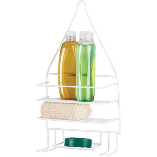 Kennedy International 4003 Round Shower Caddy Organizer Rubberized White