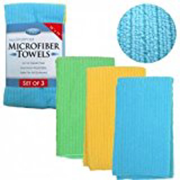 Kennedy International 5833 Microfiber Towel Multi Purpose 16x19 Neon Color Pack of 3