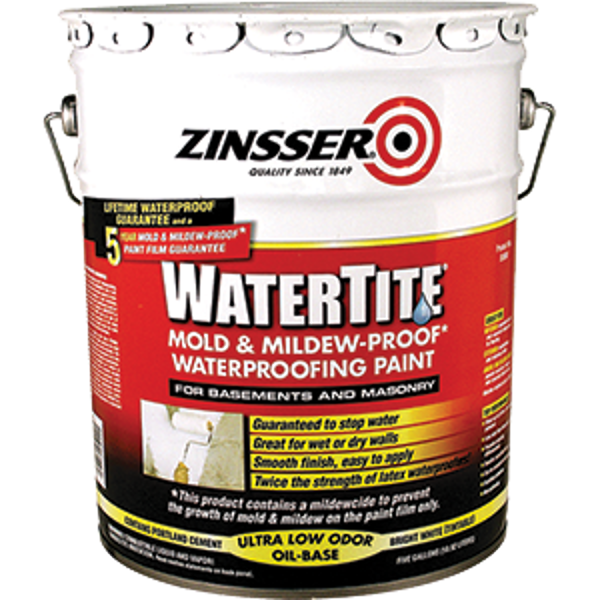 Zinsser 05000 Waterproofing Paint 5 Gal Mold and Mildew Resistant