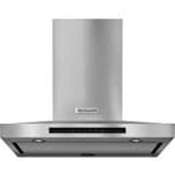 KitchenAid KVWB606DSS 36 In Wall Mount Canopy Hood 600 CFM 3-Speed Stainless Steel Glass Cap