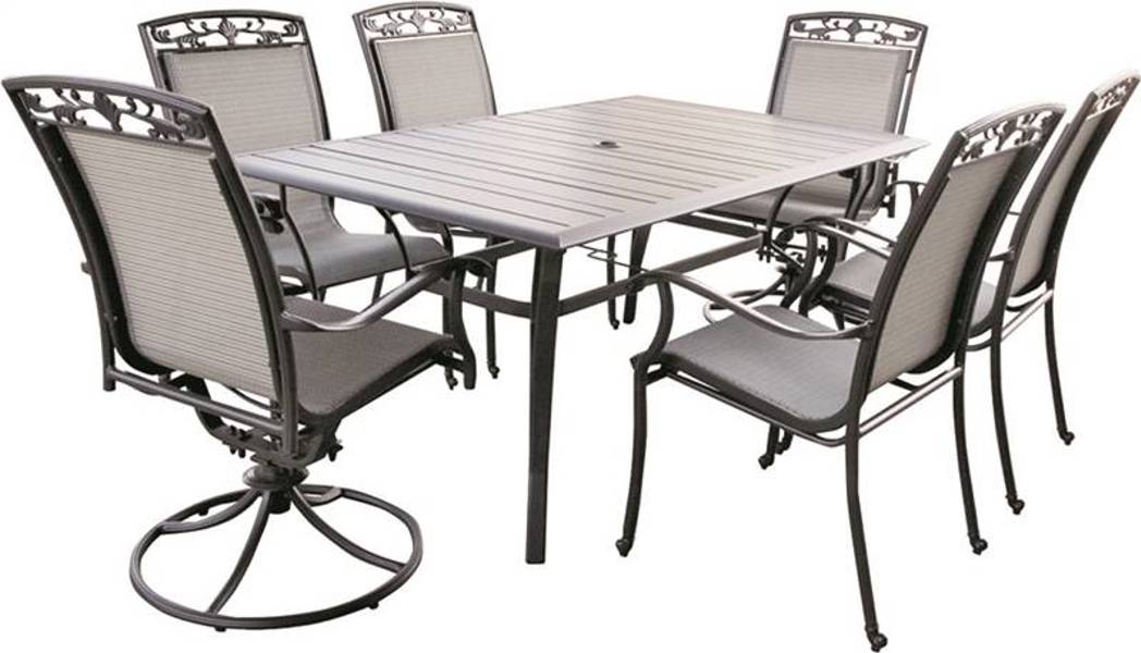 Seasonal Trends QA6440-A107 Hester Table 64x40 Aluminum
