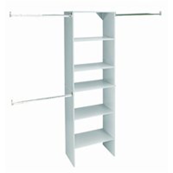 ClosetMaid 486900 Starter Tower Kit 25 In Expandable 5 Shelves 3 Rods