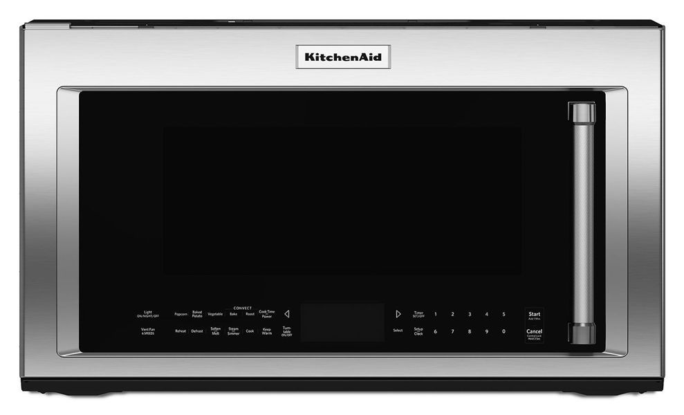 KitchenAid KMHC319ESS Over the Range Microwave 1.9 Cu Ft Capacity 1000 Watts Stainless Steel Interior 400 CFM Convection Cooking