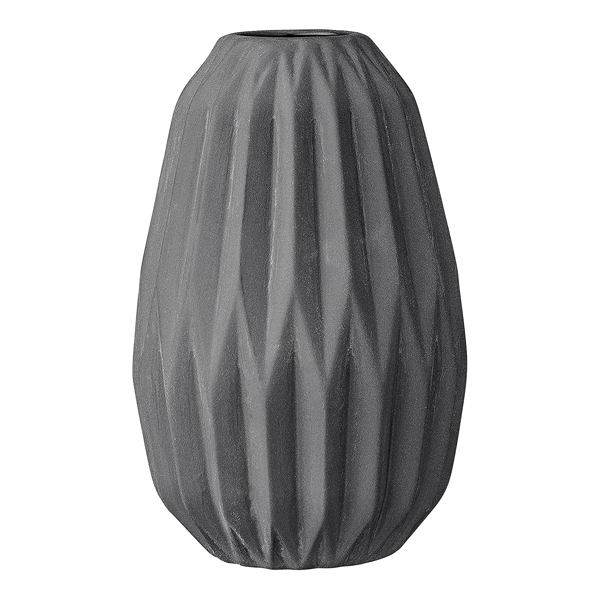 HOLLAND BEAUTY GC0222M Fluted Medium Planter Pot Black