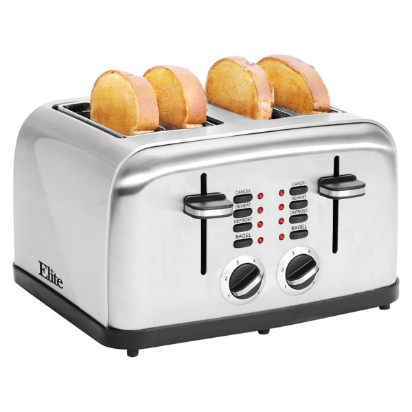 Elite Maxi-Matic ECT2334X Toaster 4 Slice Stainless Steel