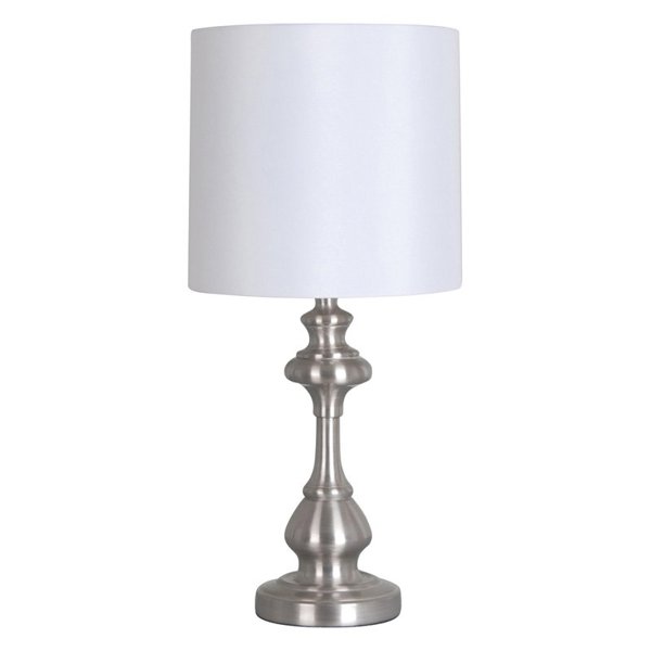 Evolution Lighting 18663 Table Lamp 18.75 Inch Tall Steel Brushed Steel Finish