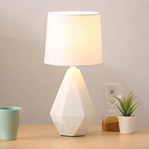 Evolution Lighting 18411-004 Table Lamp 12.5 In White Dotted Finish