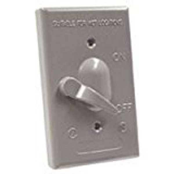 BELL WEATHERPROOF 5121-5 Weatherproof Device Cover 1 Gang 4-39/64 X 2-53/64 X 39/64 Gray
