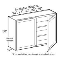 27 X 30 Wall Two Door Cabinet