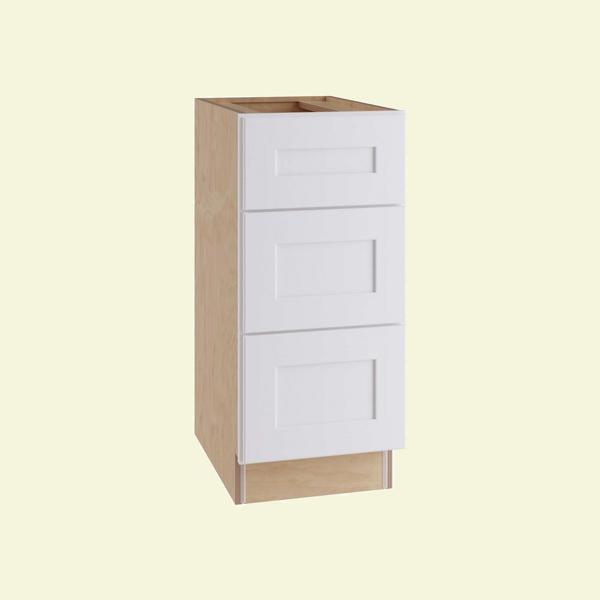Timberland Cabinet Co. TIMBER SW3 3DB12 Three Drawer Base Cabinet White