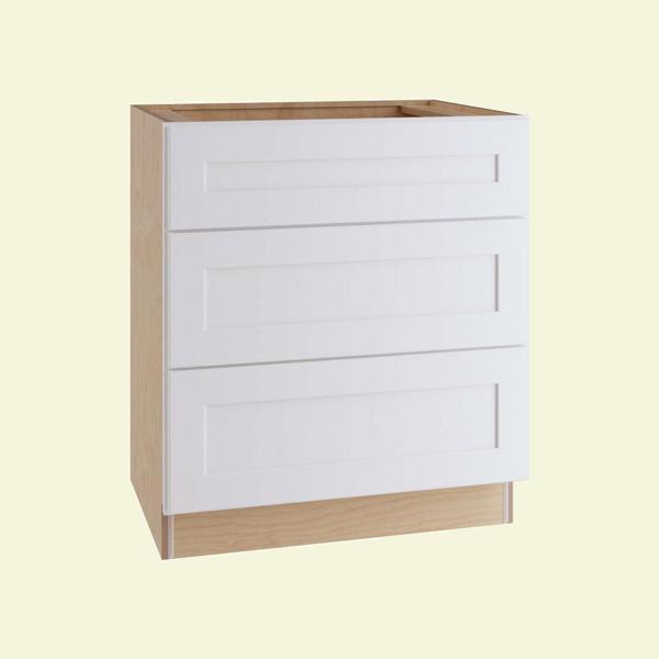 Timberland Cabinet Co. TIMBER SW3 3DB36 Three Drawer Base Cabinet White