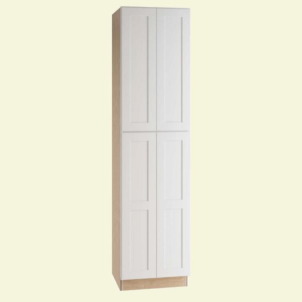 TIMBERLAND CABINET CO. TIMBER SW3 2UC2496 Utility Cabinet White with Two Butt Doors 24 In x 96 In