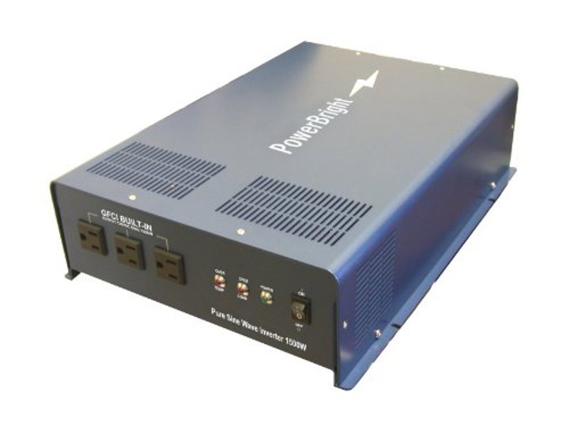 Power Bright APS1500-12 Pure Sine Inverter 1500 Watts 12V DC to AC