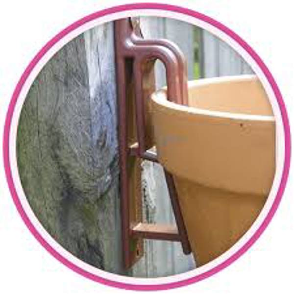 HANGAPOT FPHBR Flower Pot Hangers 4 Piece Brown