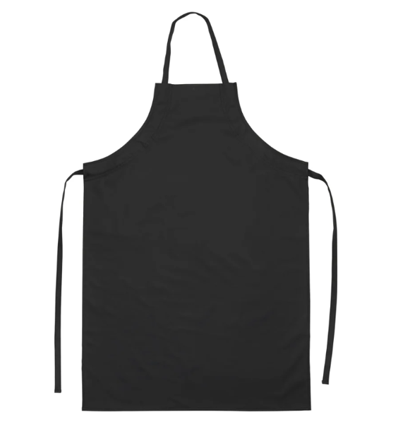 Winco BAW-2540BK Dishwasher Apron Black Water Resistant Nylon/PVX/Polyester Blend