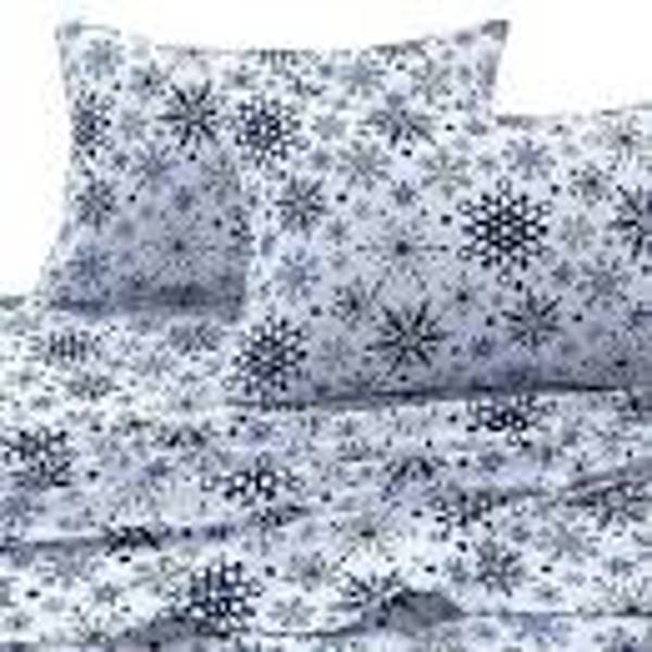 JK LINENS FSNWFLK Snow Flake Sheet Set Full T200 100% Microfiber