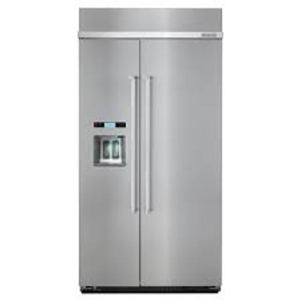 KitchenAid KBSD602ESS Built In Side by Side Refrigerator Stainless Steel Energy Star Dispenser