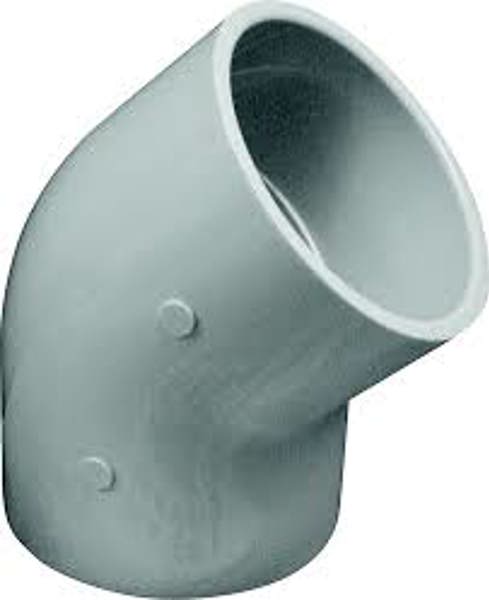 IPEX USA LLC-CANPLAS 435489 PVC 45 Degree Elbow 4 Inch White Slip Schedule 40 220 PSI