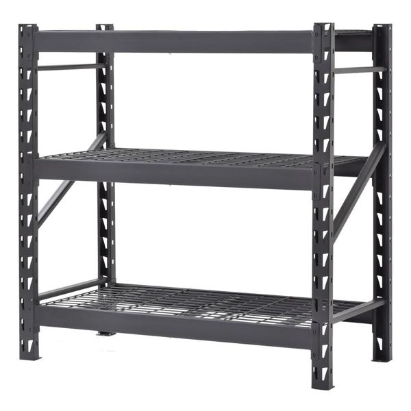 LIS SOLUTIONS Serving Rack 3-Tiered 48 In W 48 In D 38.5 In H Hot Dipped Galvanized Shelves 22 In W