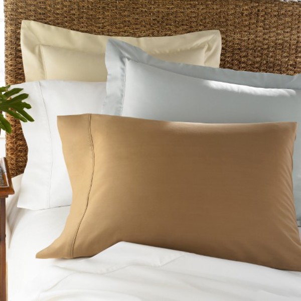 Kassatex BMB-KPC-W Set of 2 King Pillowcase White