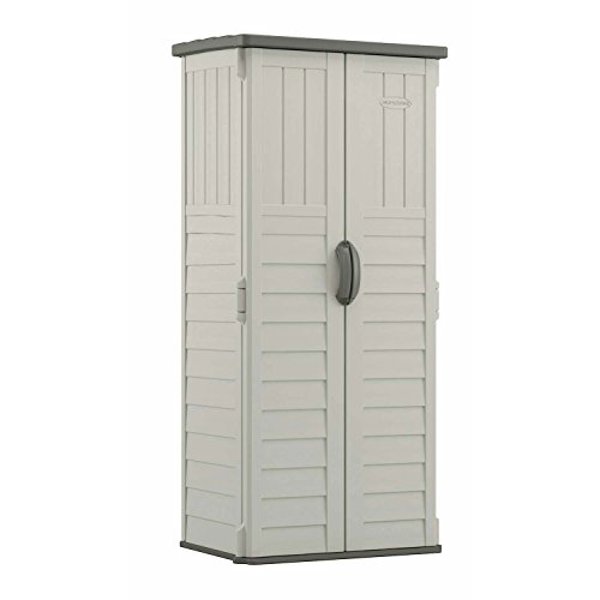 Suncast Corporation BMS1250 Vertical Storage Shed 22 Cu Ft 27 In W x 67.5 In H Padlockable Door