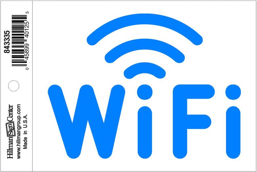 Hillman Group 843335 Self Adhesive Sign Vinyl WiFi