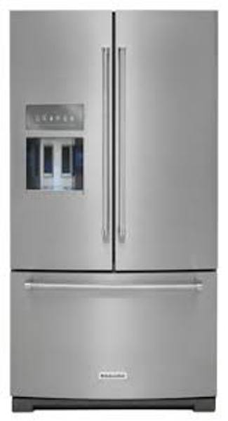 KitchenAid KRFF507ESS French Door Refrigerator 26.8 Cu Ft External Water Dispenser Stainless Steel
