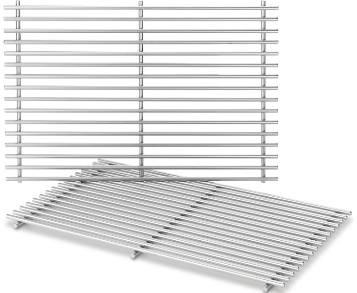 Weber-Stephen 7639 Replacement Grate Cooking 2 Pack Stainless Steel 17.3 In x 11.8 In x 0.5 In