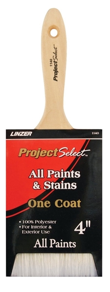 Linzer Products WC1140-4 Paint Brush 4 In 3-3/4 In Bristle Varnish Handle