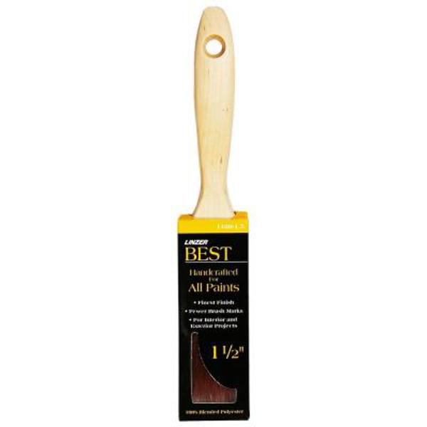 Linzer Products WC1160-1.5 Flat Sash Blend Brush 1.5 Fl Oz Polyester Pro Impact