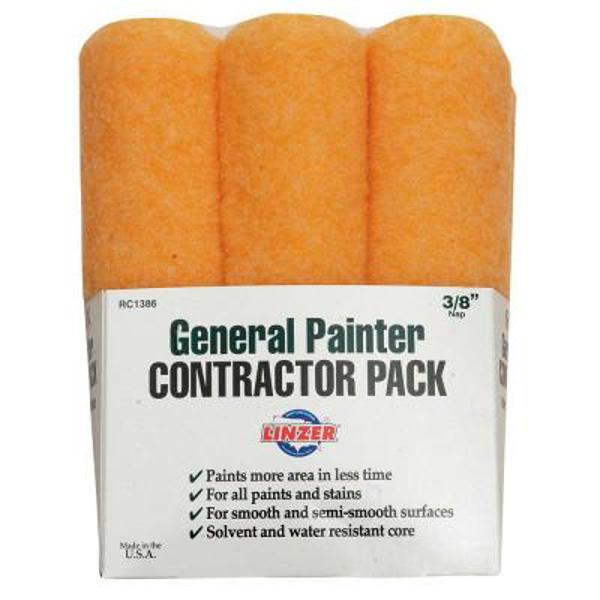 Linzer Products RC1386 Roller Cover 3/8 In X 9 In 6 Pack Polyester General