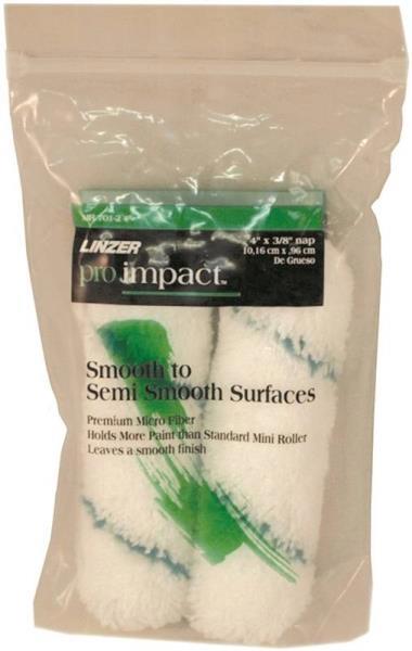 Linzer Products MR701-2 Mini Pro Impact Roller Cover 4 In 3/8 In Nap Microfiber