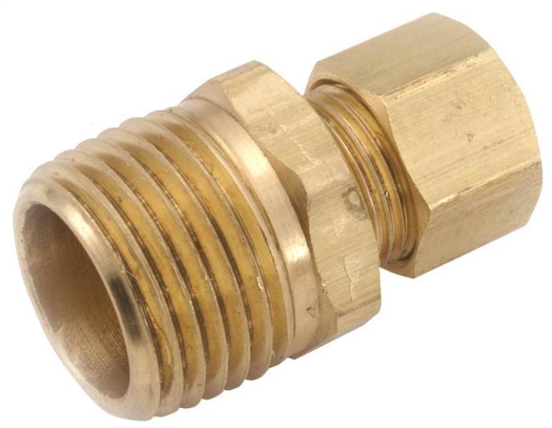 Anderson Metal Corp 750068-0604 Tube to Pipe Compression Connector 3/8X1/4 Brass -65 to 250 Deg F