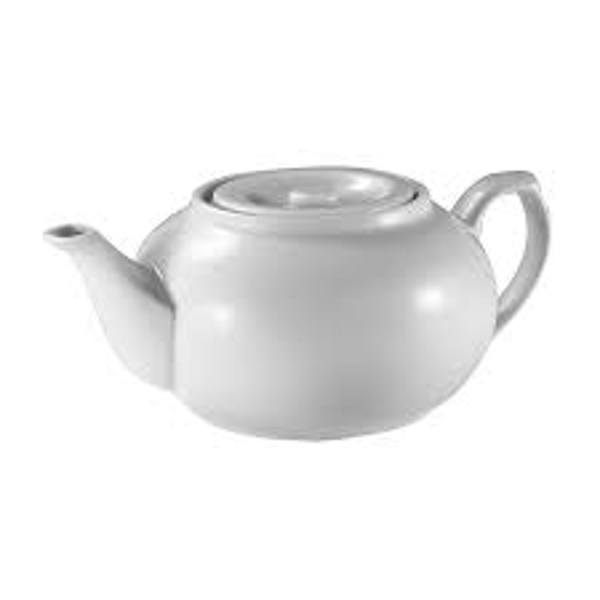 Browne Foodservice 563933 Teapot 16 Oz Porcelain White with Strainer