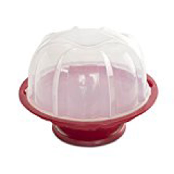 Northland Aluminum Products 50003(8) Bundt Cake Stand with Locking Dome Lid Clear