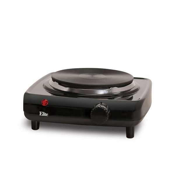 Elite Maxi-Matic ESB301BF Electric Burner Single 1000 Watt Black