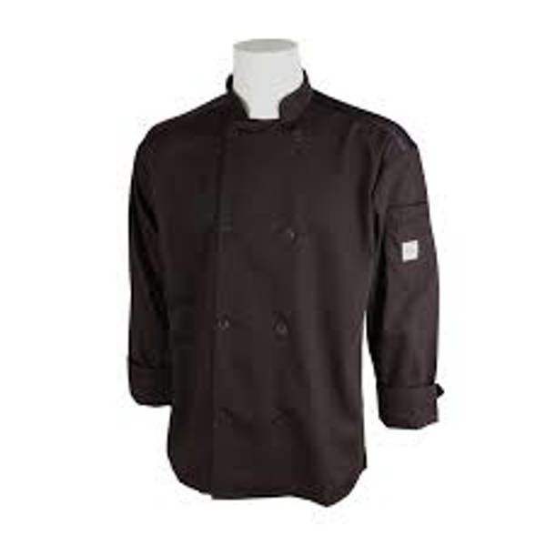 Mercer Culinary M60017BK1X Cook Jacket Mesh Plastic Buttons Mesh Back 1X